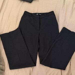 Zara Straight Leg Black Trousers